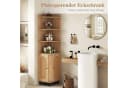 COSTWAY Bücherregal Eckregal 172cm Hochschrank mit 4 Regalen beige Bild 1