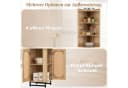 COSTWAY Bücherregal Eckregal 172cm Hochschrank mit 4 Regalen beige Bild 4