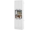 KOMFOTTEU Buffetschrank 4 Türen Schwarz/Weiß Vorratsschrank Bild 2