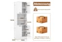 KOMFOTTEU Buffetschrank 4 Türen Schwarz/Weiß Vorratsschrank Bild 5