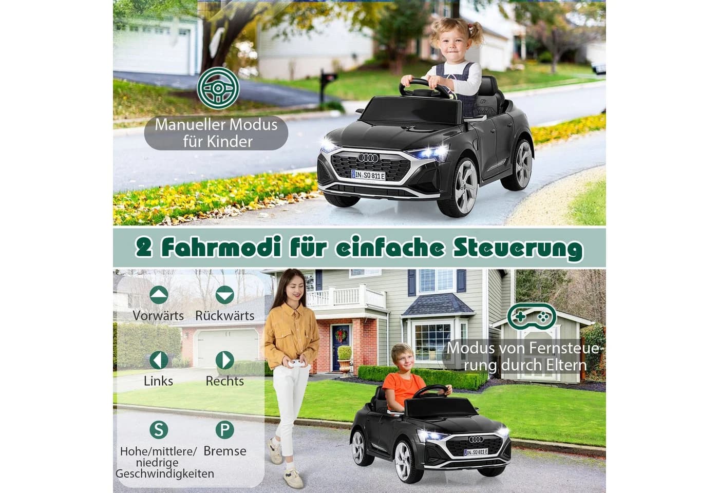 KOMFOTTEU Elektro-Kinderauto Audi SQ8 12V 30kg - Bild 4
