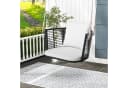 KOMFOTTEU Hängesessel Rattan Metallrahmen Braun Grau Weiß Bild 1