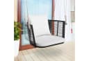 KOMFOTTEU Hängesessel Rattan Metallrahmen Braun Grau Weiß Bild 5