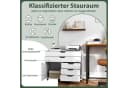 COSTWAY Rollcontainer mit 5 Schubladen Büroschrank mit Rollen Weiß Bild 3