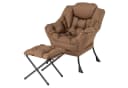 COSTWAY Relaxsessel mit Hocker, 150kg belastbar, ergonomisch, Polyester Bild 2