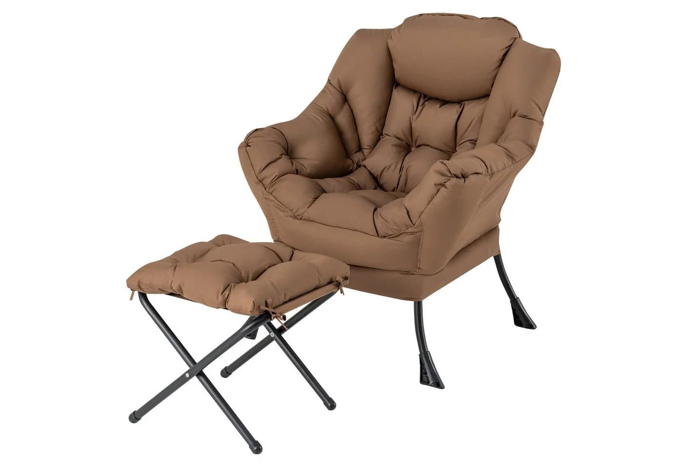 COSTWAY Relaxsessel mit Hocker, 150kg belastbar, ergonomisch, Polyester - Bild 2