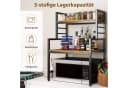 COSTWAY Küchenregal 3-stufig Mikrowellenregal mit 2 Ablagen Bild 3
