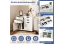 COSTWAY Rollcontainer mit 4 Schubladen, 2 Türen, Büroschrank mit Rollen Bild 1