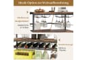 COSTWAY Weinschrank Rustikales Braun mit 4 Reihen Glashalter & Weinregal Bild 4