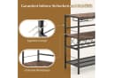 COSTWAY Weinschrank Rustikales Braun mit 4 Reihen Glashalter & Weinregal Bild 5