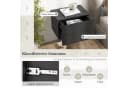 COSTWAY Wandmontierter Nachttisch Grau mit 2 Schubladen Bild 3