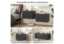 COSTWAY Wandmontierter Nachttisch Grau mit 2 Schubladen Bild 4