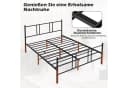 COSTWAY Bettgestell 160x200cm Metall mit Lattenrost ohne Matratze Bild 4