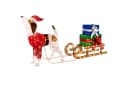 COSTWAY Weihnachtsfigur mit Schlitten & Geschenkboxen, 170 LED-Lichter Bild 2