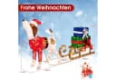 COSTWAY Weihnachtsfigur mit Schlitten & Geschenkboxen, 170 LED-Lichter Bild 3