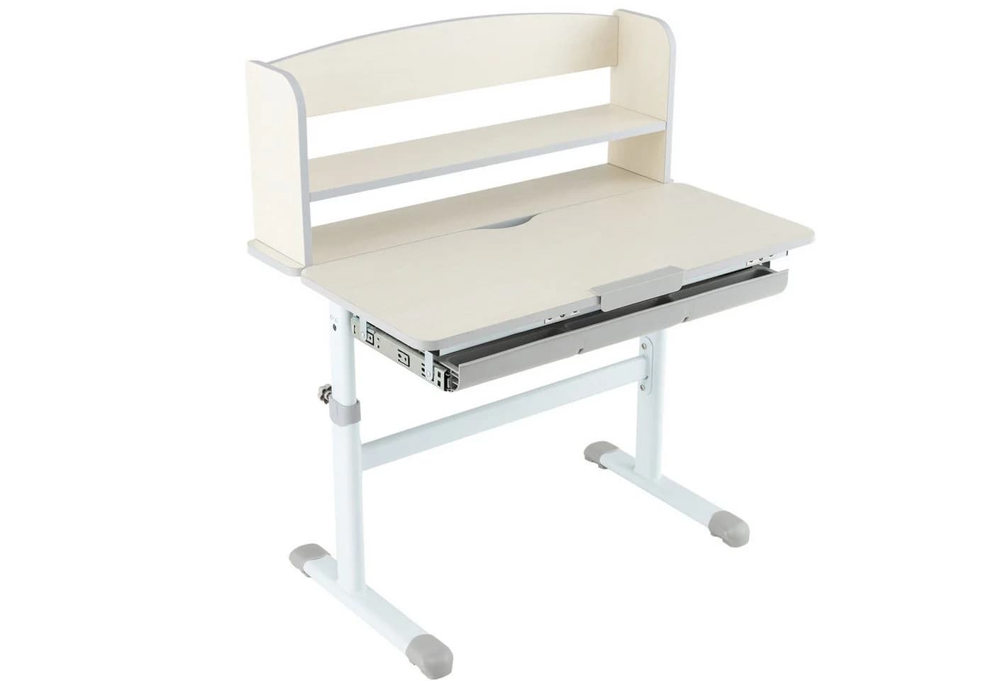 Kinderschreibtisch Modern Weiß/Braun Holz Metall - Bild 2