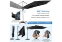 COSTWAY Sonnenschirm Schwarz 300x300 cm neigbar drehbar Bild 1