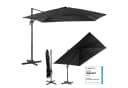 COSTWAY Sonnenschirm Schwarz 300x300 cm neigbar drehbar Bild 2