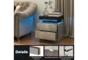 COSTWAY LED-Nachttisch 2-St. Schwarz/Grau mit Fernbedienung Bild 5