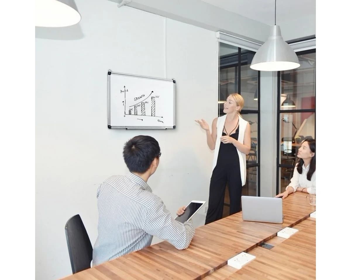 COSTWAY Magnettafel Whiteboard Pinnwand Wandtafel Board Alurahmen
