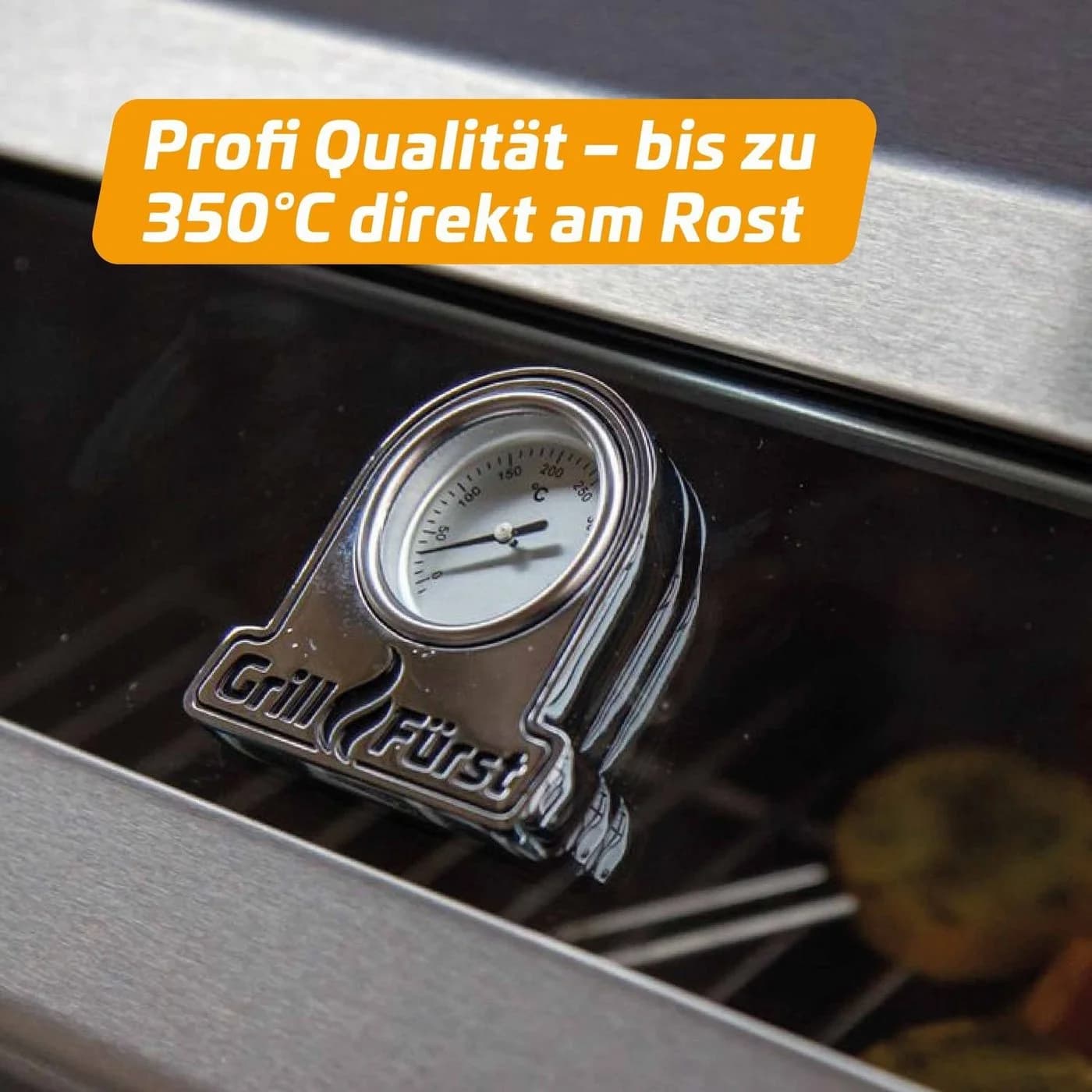 Grillfürst Camping-Gasgrill G201E 2-Brenner Edelstahl mit Sichtscheibe - Bild 5