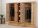 ebuy24 Kleiderschrank New Mexico 5-türig mit 3 Schubladen Kiefer massiv Bild 5