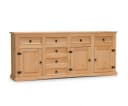 ebuy24 Sideboard New Mexico 7 Schubladen 3 Türen Kiefer massiv Hacienda-Look Bild 2
