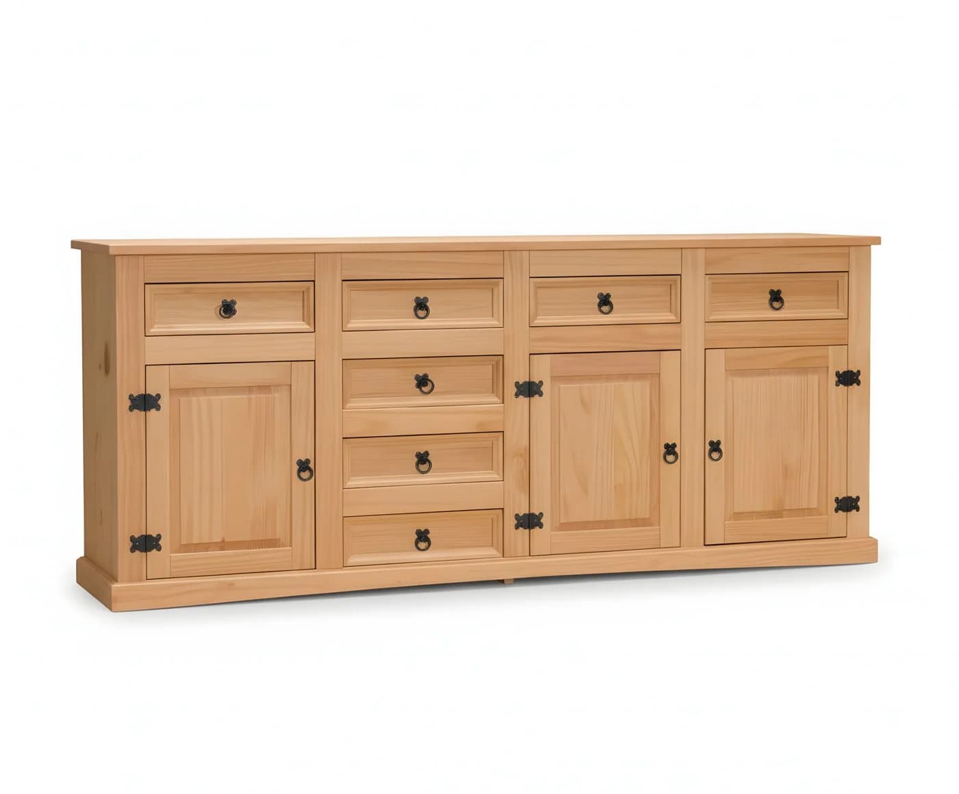 ebuy24 Sideboard New Mexico 7 Schubladen 3 Türen Kiefer massiv Hacienda-Look - Bild 2