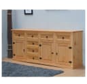 ebuy24 Sideboard New Mexico 7 Schubladen 3 Türen Kiefer massiv Hacienda-Look Bild 5