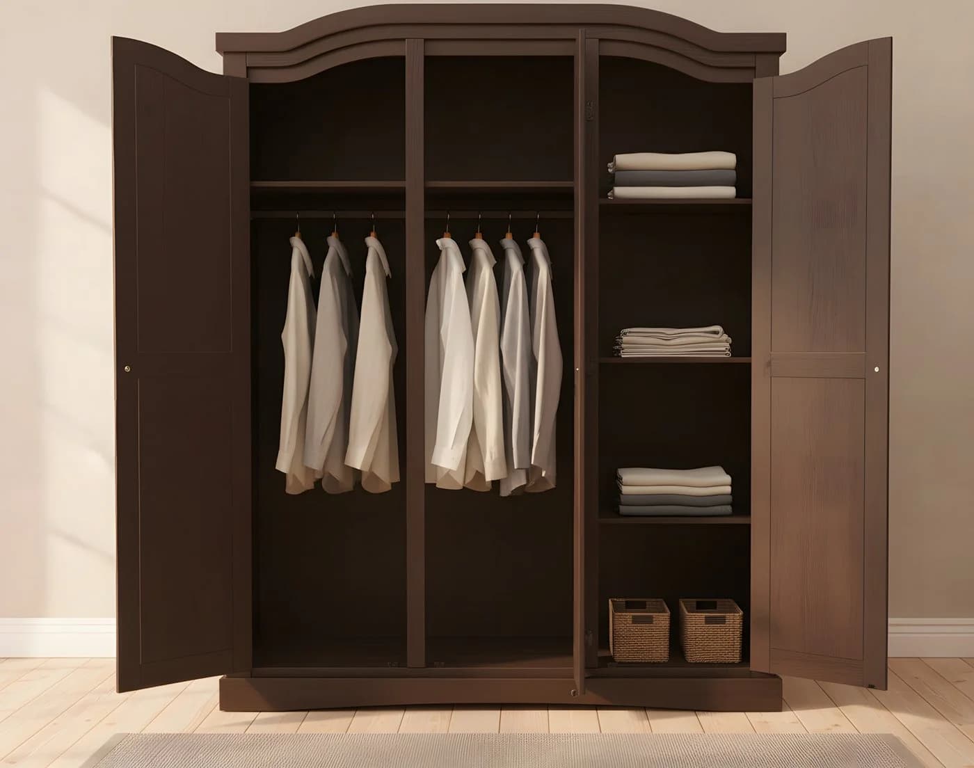 ebuy24 New Mexico Kleiderschrank 3-türig Kiefer Massiv - Bild 5