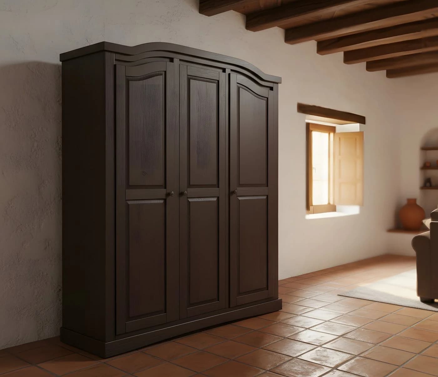 ebuy24 Kleiderschrank Rico 3-türig 152 cm Kiefernholz - Bild 3