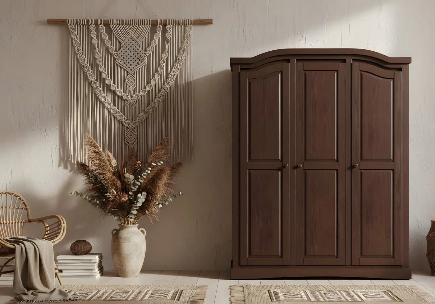 ebuy24 Kleiderschrank Rico 3-türig 152 cm Kiefernholz - Bild 4