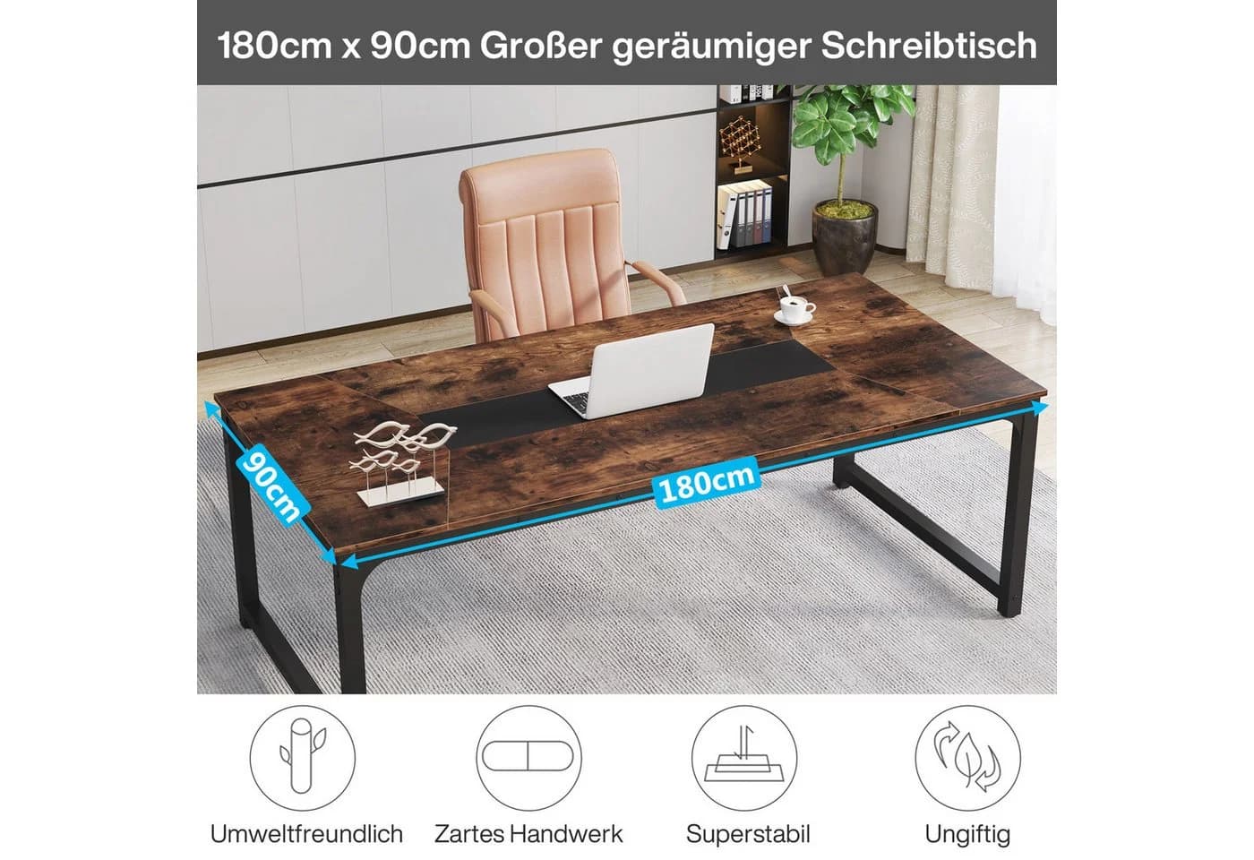 Moderner Schreibtisch und Konferenztisch aus Spleißbrett - Bild 5