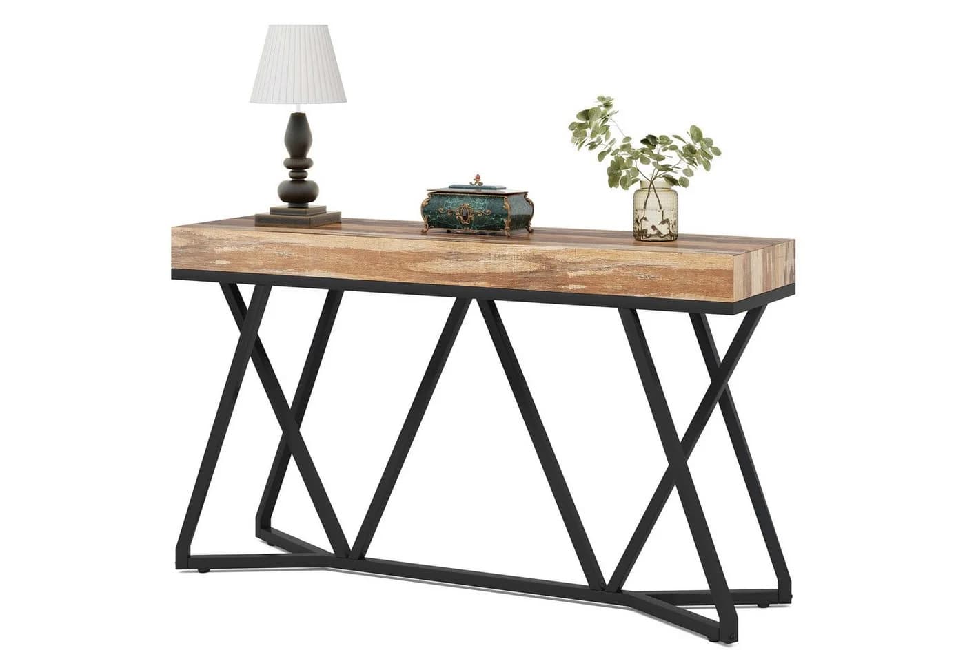 Tribesigns Konsolentisch 140cm Holz-Eingangstisch Metallsockel - Bild 2