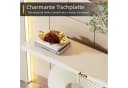 Tribesigns Konsolentisch Flurtisch mit runder Basis 100 x 30 x 79 cm, Weiß Bild 5