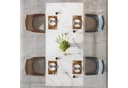 Tribesigns Esstisch 160x80 cm Marmoroptik Gold Metallgestell Bild 5