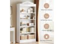 Tribesigns Bücherregal 190cm Standregal Raumteiler 5 Fächer Weiß Bild 5