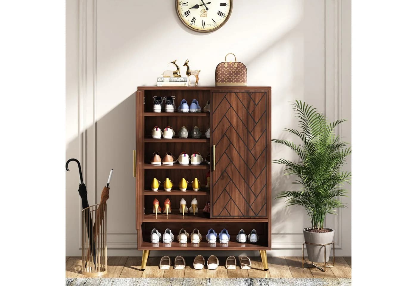 Tribesigns Schuhschrank 6-stufig Braun - Bild 3