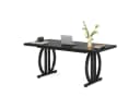 Moderner Schreibtisch aus Metall und Holz in Schwarz Bild 2