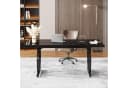 Moderner Schreibtisch aus Metall und Holz in Schwarz Bild 3