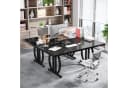 Moderner Schreibtisch aus Metall und Holz in Schwarz Bild 4