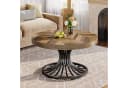 Tribesigns Couchtisch 80 cm Rund Braun Farmhouse Bild 3