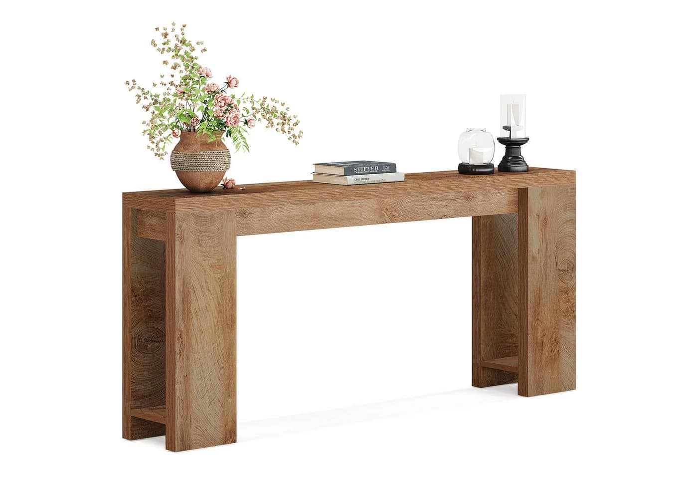 Tribesigns Konsolentisch 160 x 29,5 x 85 cm Beistelltisch Flurtisch Braun - Bild 2