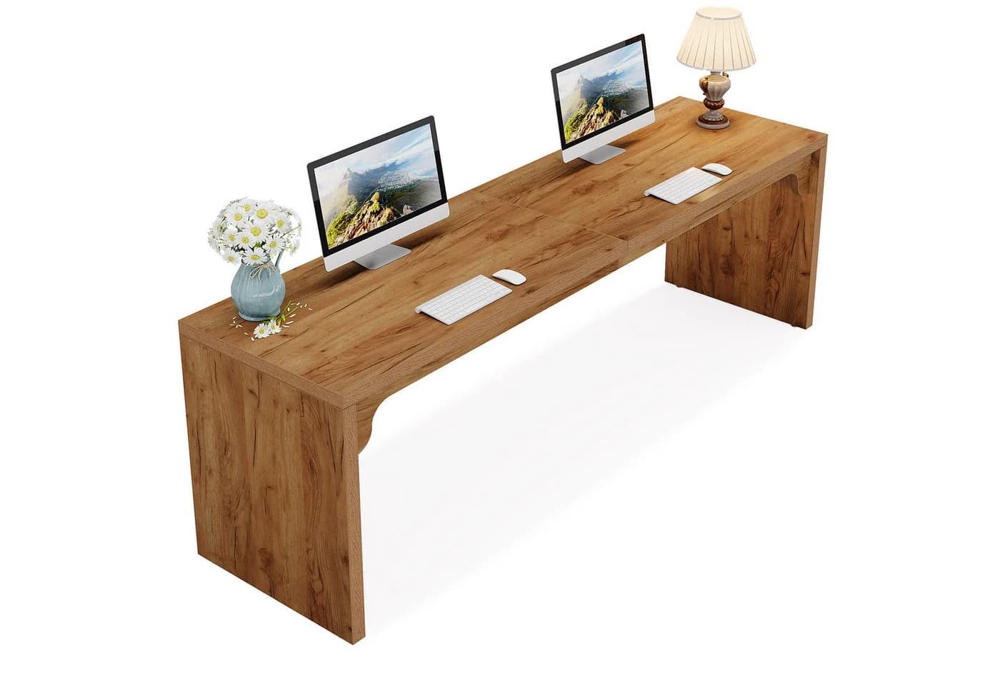 Tribesigns Schreibtisch 180 cm Doppelter Langer Schreibtisch PC Tisch Bürotisch - Bild 5