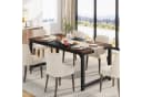 Tribesigns Esstisch Industriell 6-8 Personen Braun/Schwarz Bild 3