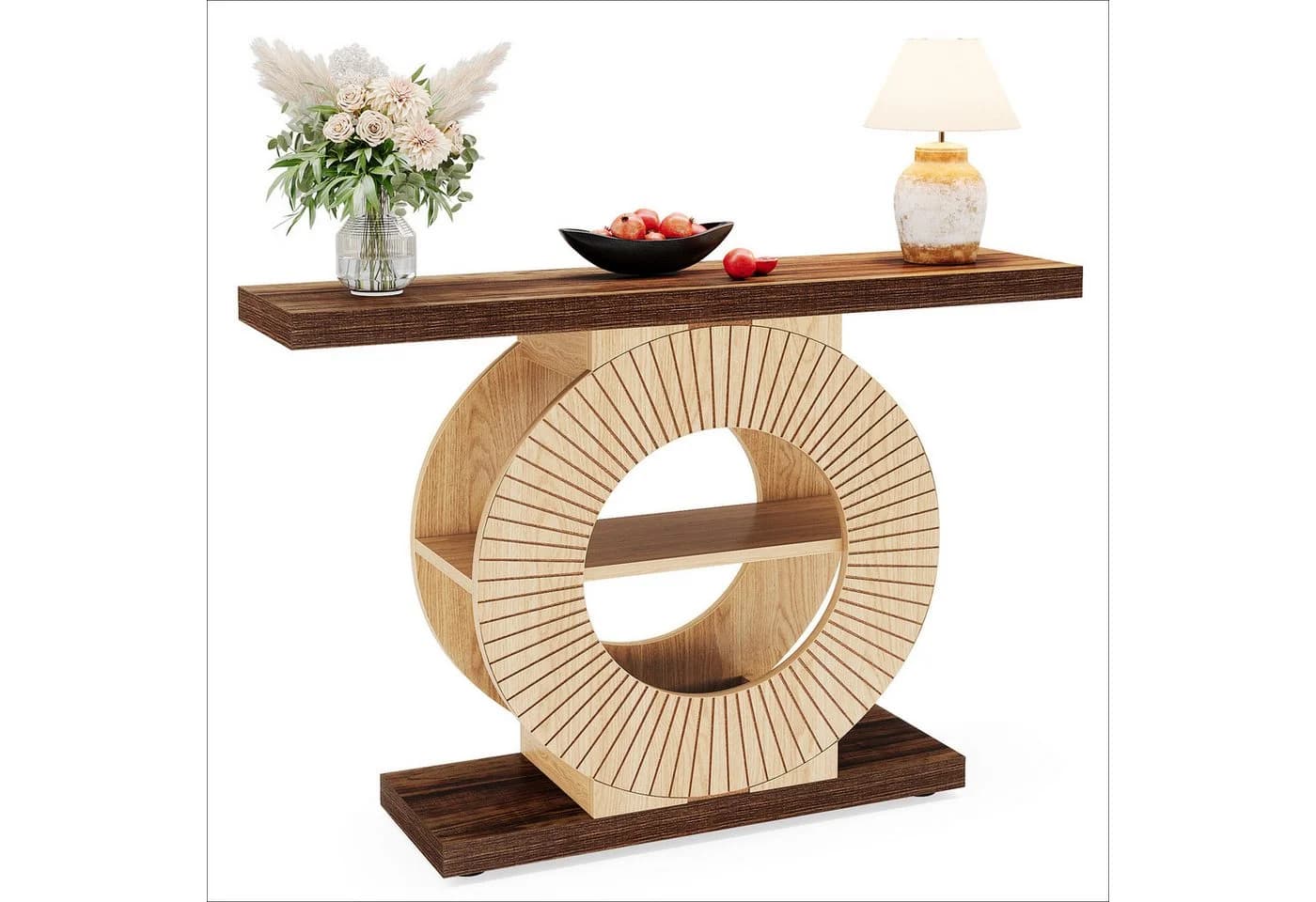 Tribesigns Konsolentisch Flurtisch mit Lagerung 100 cm Holz - Bild 2