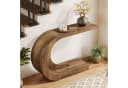 Tribesigns Konsolentisch Holz C-förmiger Flurtisch 110 x 35cm Bild 1