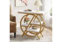Tribesigns Beistelltisch 65cm Couchtisch mit 3 Ablagen Metallrahmen Bild 1