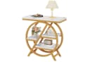 Tribesigns Beistelltisch 65cm Couchtisch mit 3 Ablagen Metallrahmen Bild 2