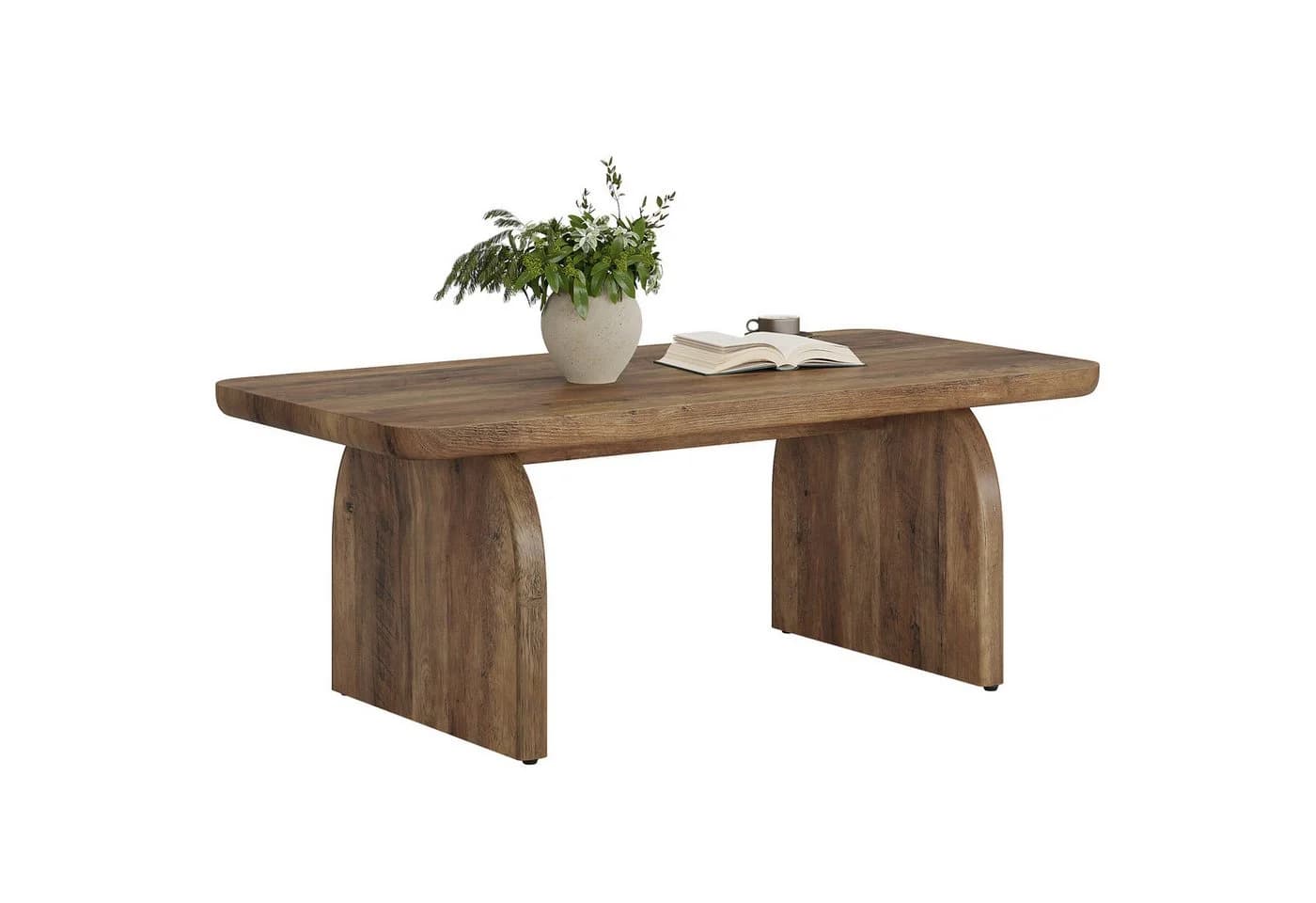 Tribesigns Couchtisch 120 cm Holz, rechteckig, Bauernhaus-Akzent-Mitteltisch - Bild 2